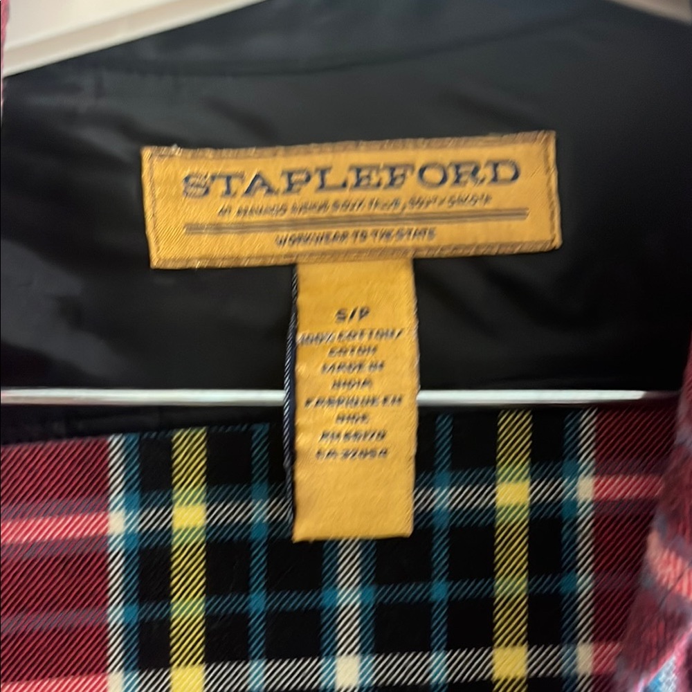 Women's Plaid Button Down Shirt - Black and Yellow